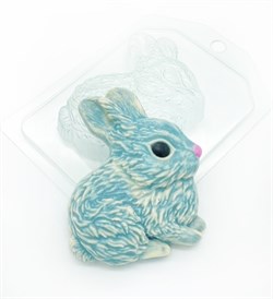 Кролик сидит боком форма пластиковая - фото 9040