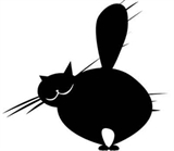 Кот большой Штамп