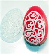 Яйцо Орнамент сердечки-завитушки форма пластиковая