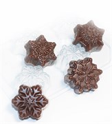 Снежинки мини форма пластиковая
