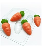 Морковка мультяшная МИНИ форма пластиковая